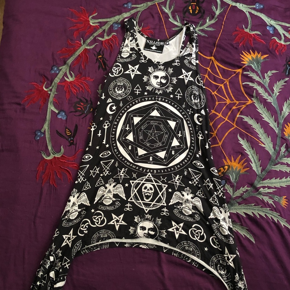 Killstar Occult Print Tunic Dress - size M